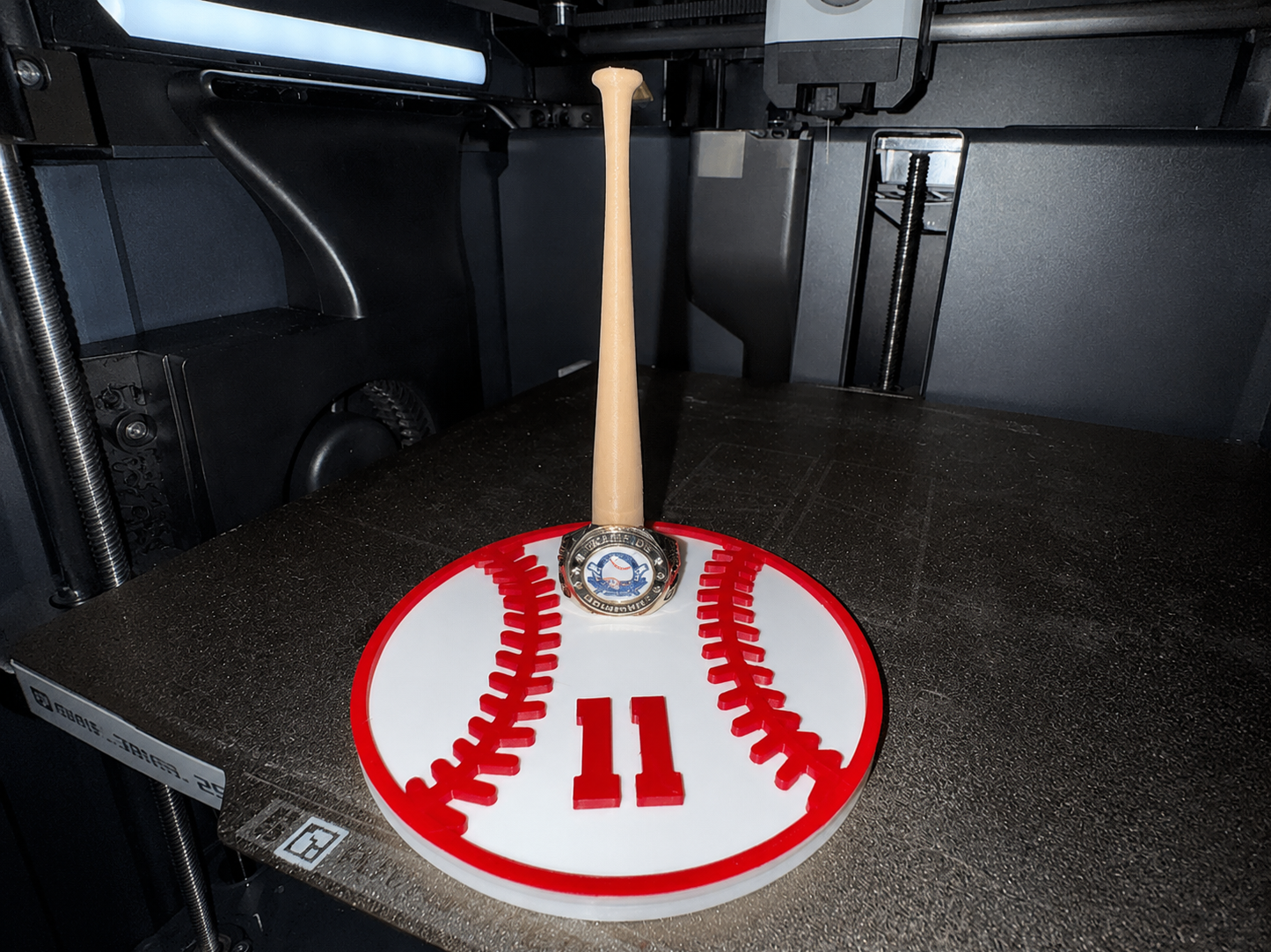 Baseball-Softball Bat Ring Holder With Number
