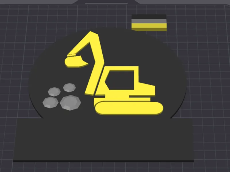 Excavator Kids Door Room Sign
