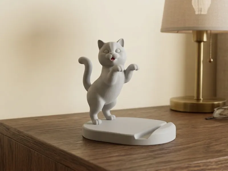 British shorthair cat phone holder vertical