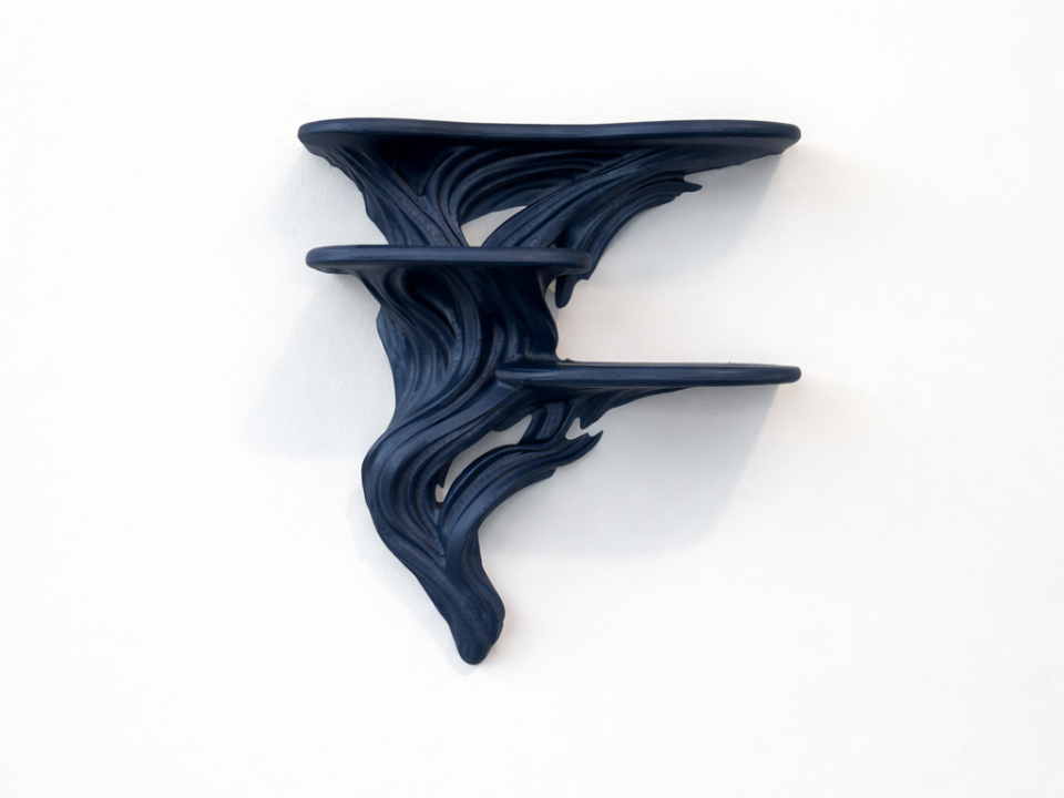 Emergence Flow Shelf – 3tier Sculpted Wall Display