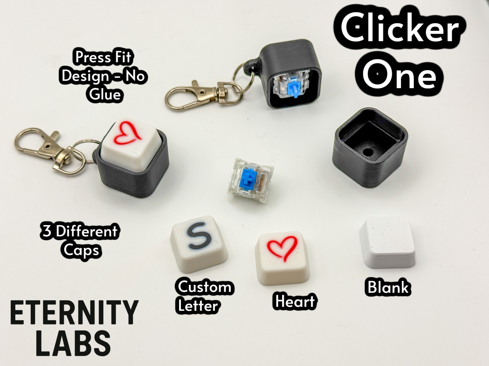 Clicker One - 3 Different Keycaps