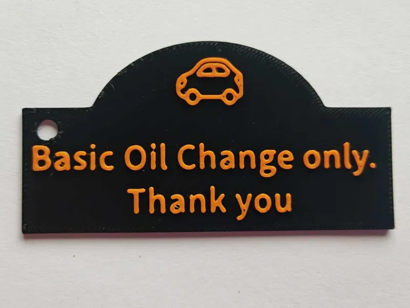 Oil Change KeyChain