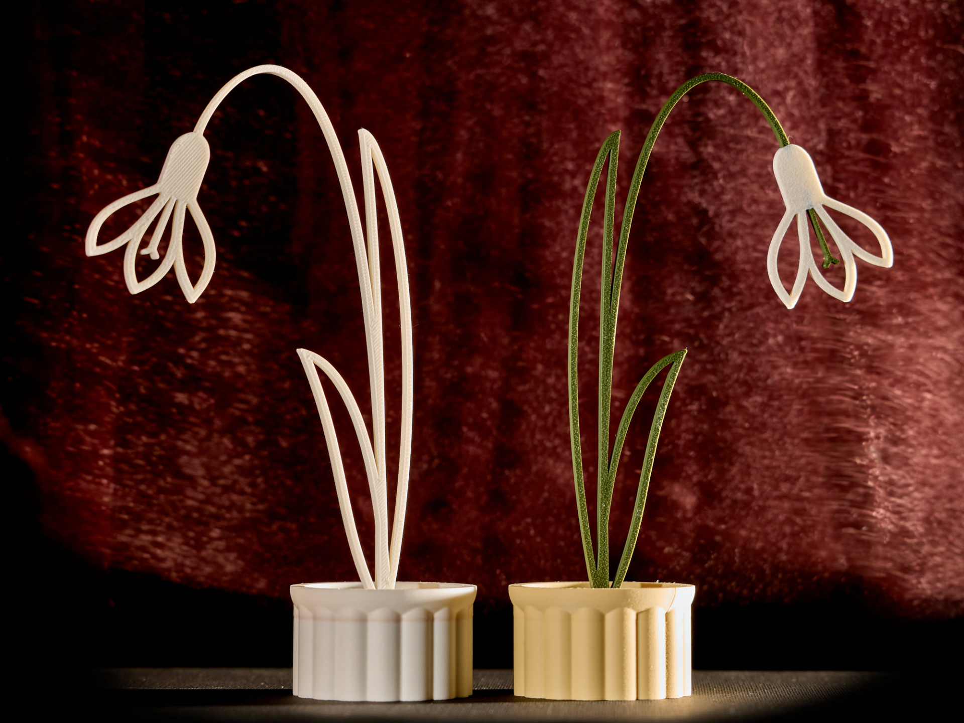 Deko Blume Schneeglöckchen Snowdrop & Topf Flower