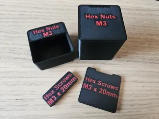 Press Fit Label and Lid for Gridfinity 1x1 Bin