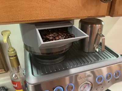 Breville Barista 870 Hopper Funnel twist and hide