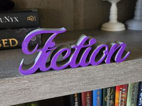 Fiction Bookshelf Sign
