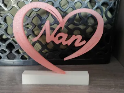 Nan Heart With Base