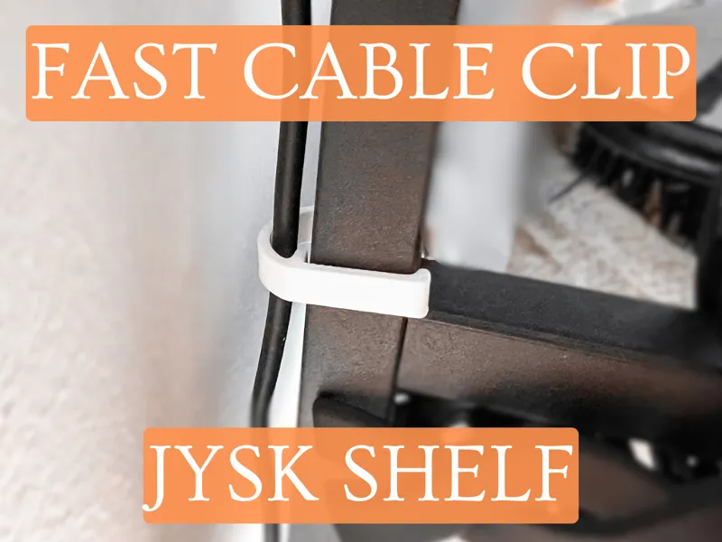 Shelf Cable Clip Hide for Jysk ASTRUP FAST 13x13mm