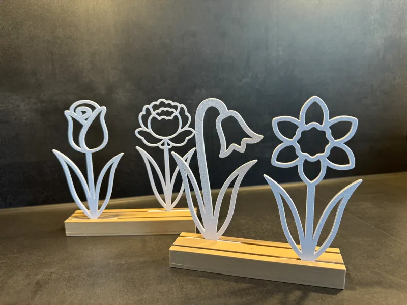 Blumen mit Standfuß