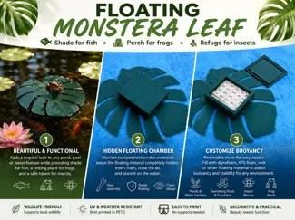 Floating Monstera Leaf – water decoration
