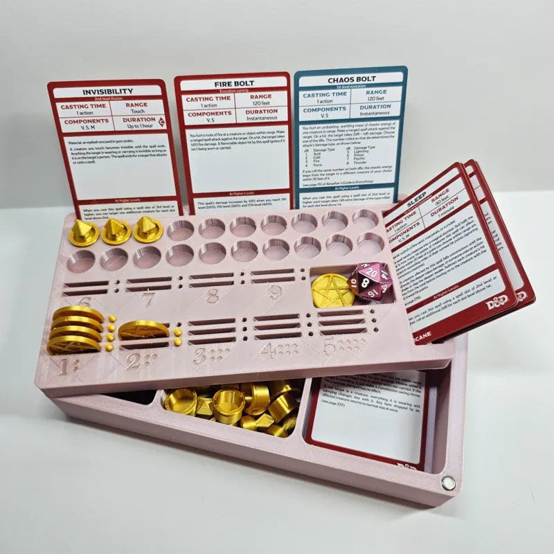 Sorcerer's Spell Tracker with Storage Box