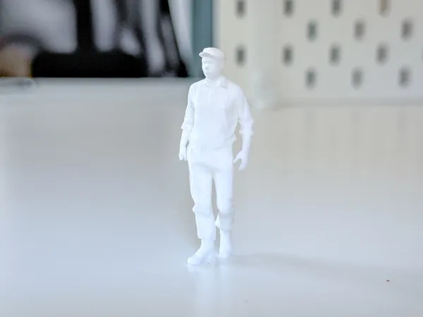 Figurine miniature d'ouvrier pour diorama