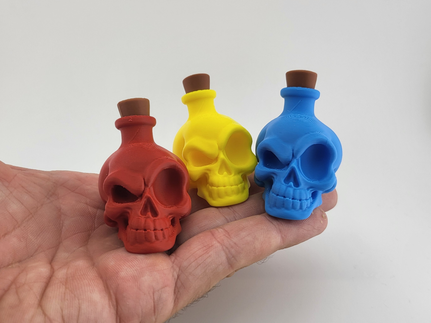 Halloween Skull Potion Bottles | Spooky Decor Set - 1