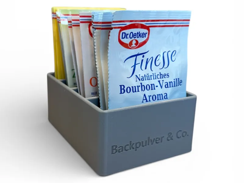 Backpulver Organizer für Tütchen