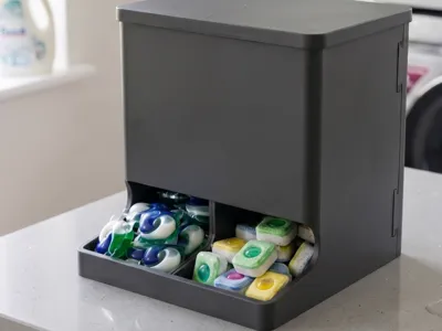 Dual Dispenser for Washing Machine and Dishwasher Capsules