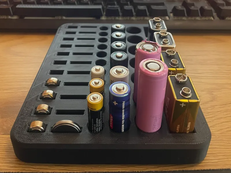 Parametric battery holder