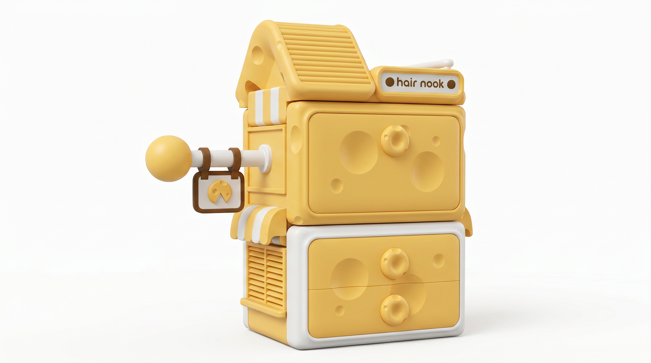 Miniatura 9 do modelo 3D 百变奶酪屋收纳盒（女生头饰小角落）