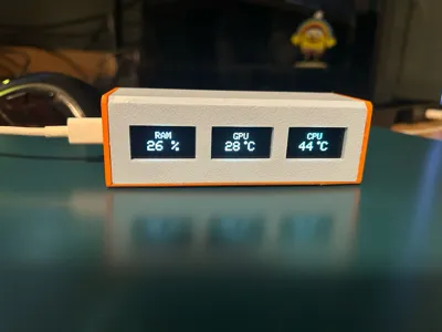 Case for 3 OLED SSD1306 displays and ESP32 chip
