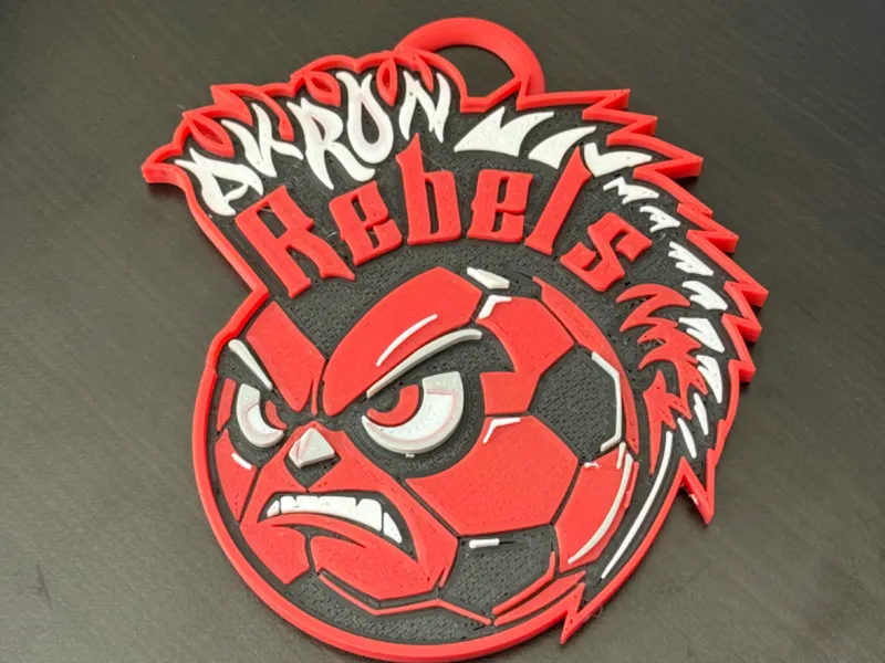 Akron Rebels Soccer - Medallion & Chains Oversized