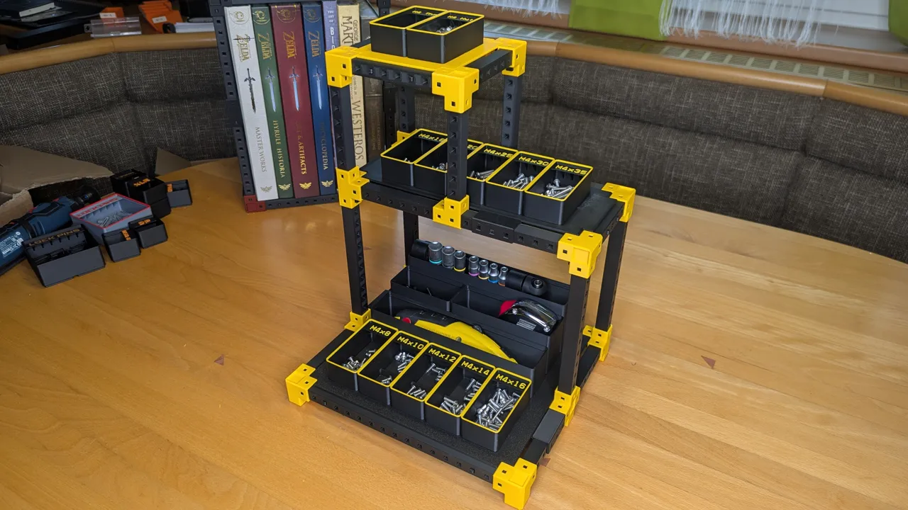 Modular Gridfinity Shelf for HomeRacker view 2