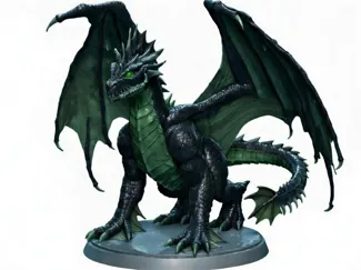 dragon noir aquatique
