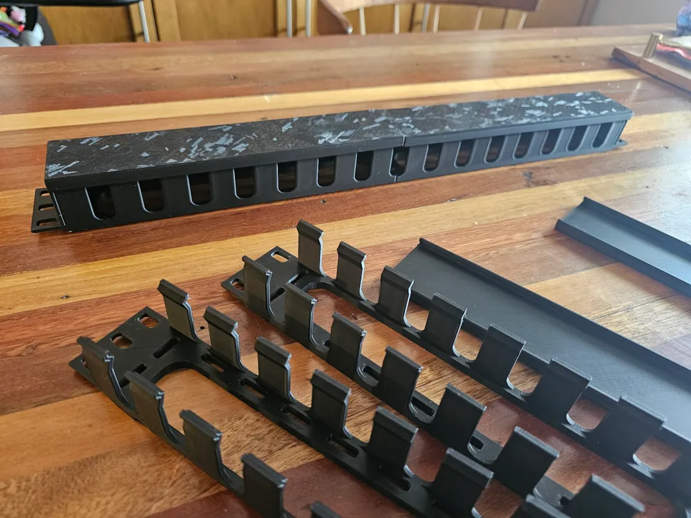19in Server Rack Mount Cable Finger Basket Channel - Free 3D Print ...