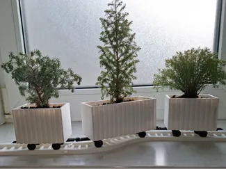 gondola rail car flower pot / planter