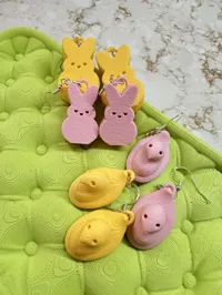 Boucles d'oreilles Peeps poussin et lapin de Pâques — photo 6