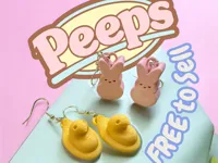 Boucles d'oreilles Peeps poussin et lapin de Pâques — photo 3