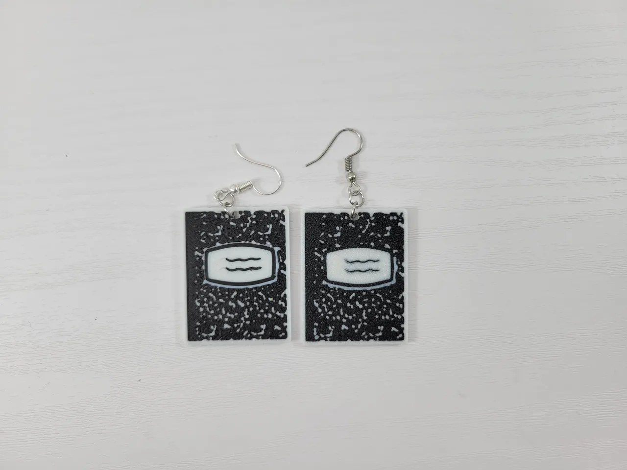 Composition Notebook Earrings Retro Teacher Gift view 3
