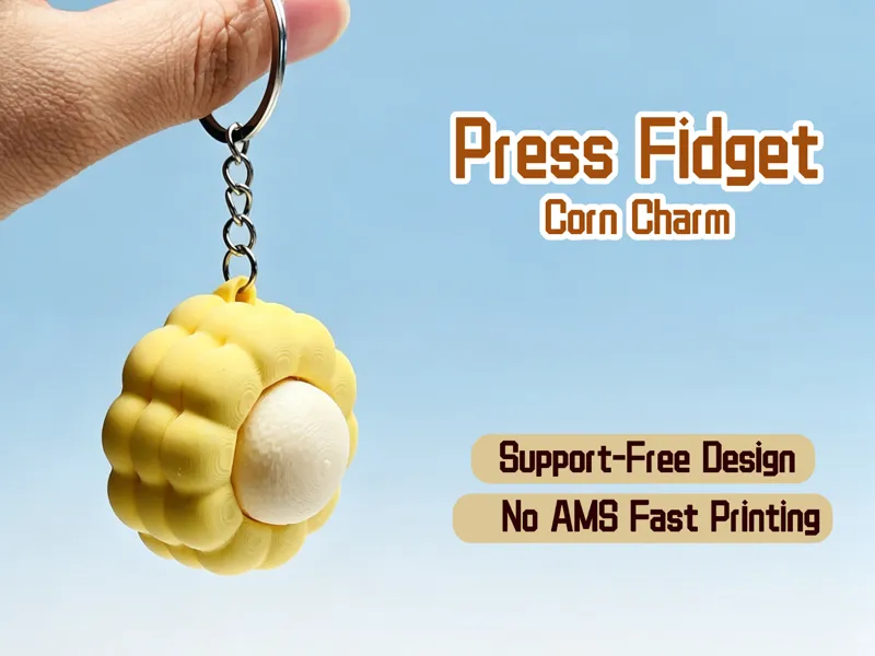 Press Fidget Corn Charm