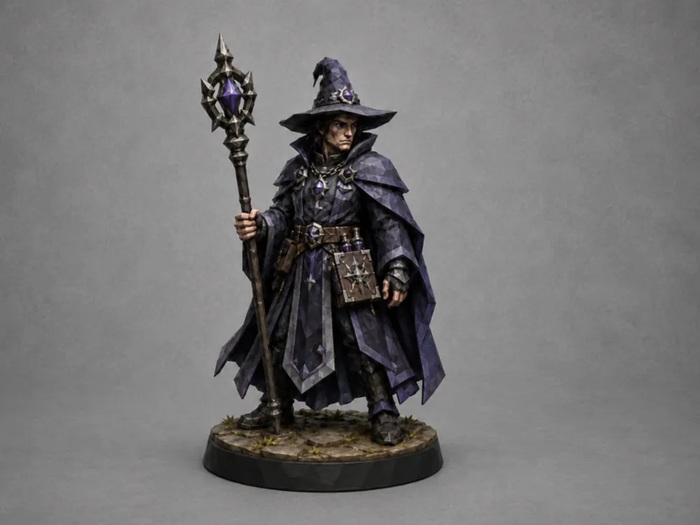 Escenografía en miniatura: Dunkler Zauberer DnD Tabletop Magic Miniatur. Referencia del modelo original.