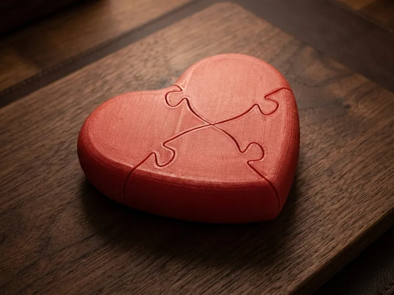Heart Puzzle Toy – Easy 3D Printed Educational 