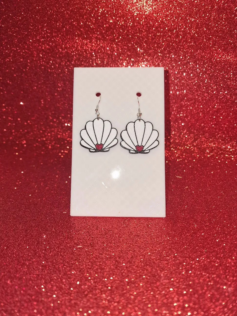 Love shell earrings view 2