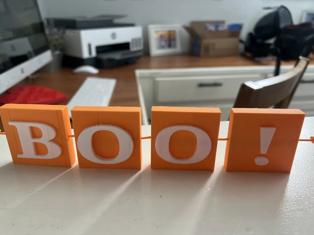 boo!, fall reversible sign - Free 3D Print Model - MakerWorld