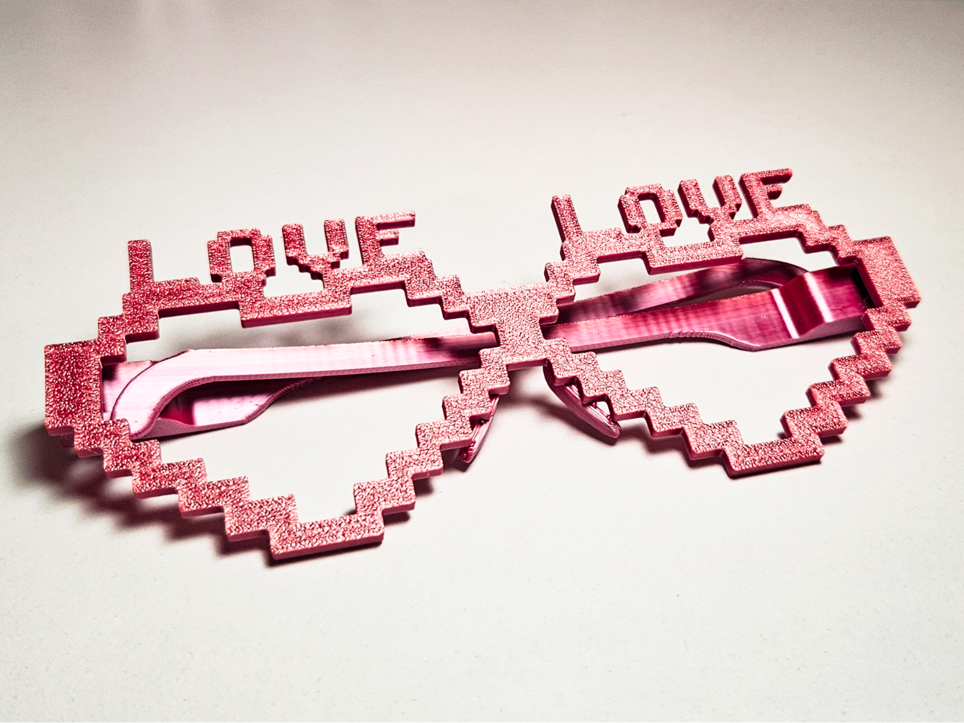 Love Pixel Heart Glasses 8 bit
