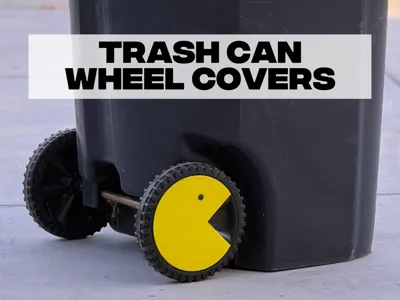 Trash Can Wheel Covers - Pac-Man Inspired