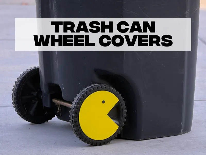 Trash Can Wheel Covers - Pac-Man Inspired