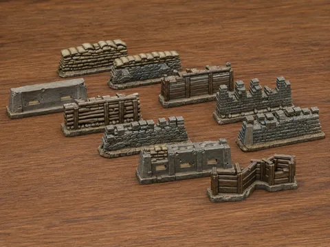 Modelo para impresión 3D: Muri Difensivi WWII – Set da 10 Elementi — referencia de MakerWorld