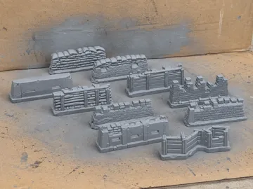 Modelo para impresión 3D: Muri Difensivi WWII – Set da 10 Elementi — vista de referencia 2