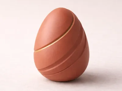 Terra Egg – Minimal Decorative Egg 3D Print
