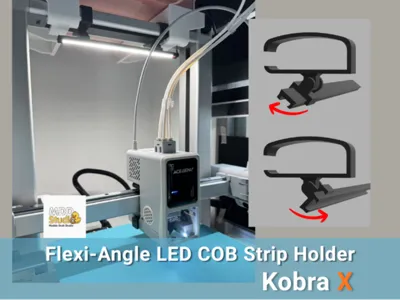 Flexi-Angle LED COB Strip Holder for Kobra X