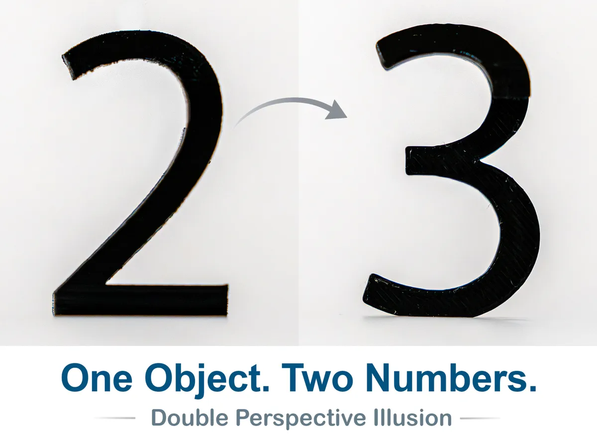 Numbers Objects 23 Number 23 Optical Illusion (10-99 available) - Free 3D Print Model ...