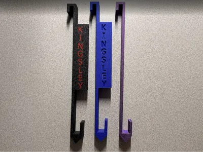 Towel Hook with Customizable Name