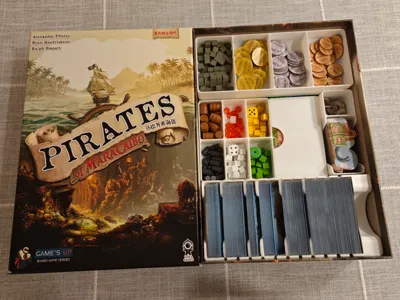 Pirates of Maracaibo Board Game Organizer (including Commander Expansion) Pirates of Maracaibo Inserts