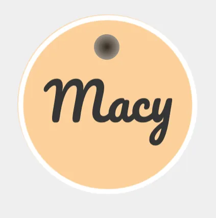 macy name tag