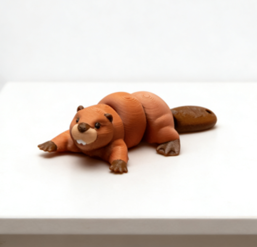 Miniatura 3 do modelo 3D Tiny Beaver– Articulated Keychain