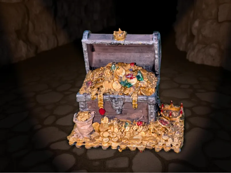 Coffre au trésor pour jeux de plateau et wargaming