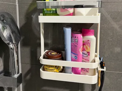 Shower basket + holder + hooks for Keuco-Moll