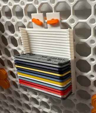Parametric Filament Swatch Holder for Multiboard